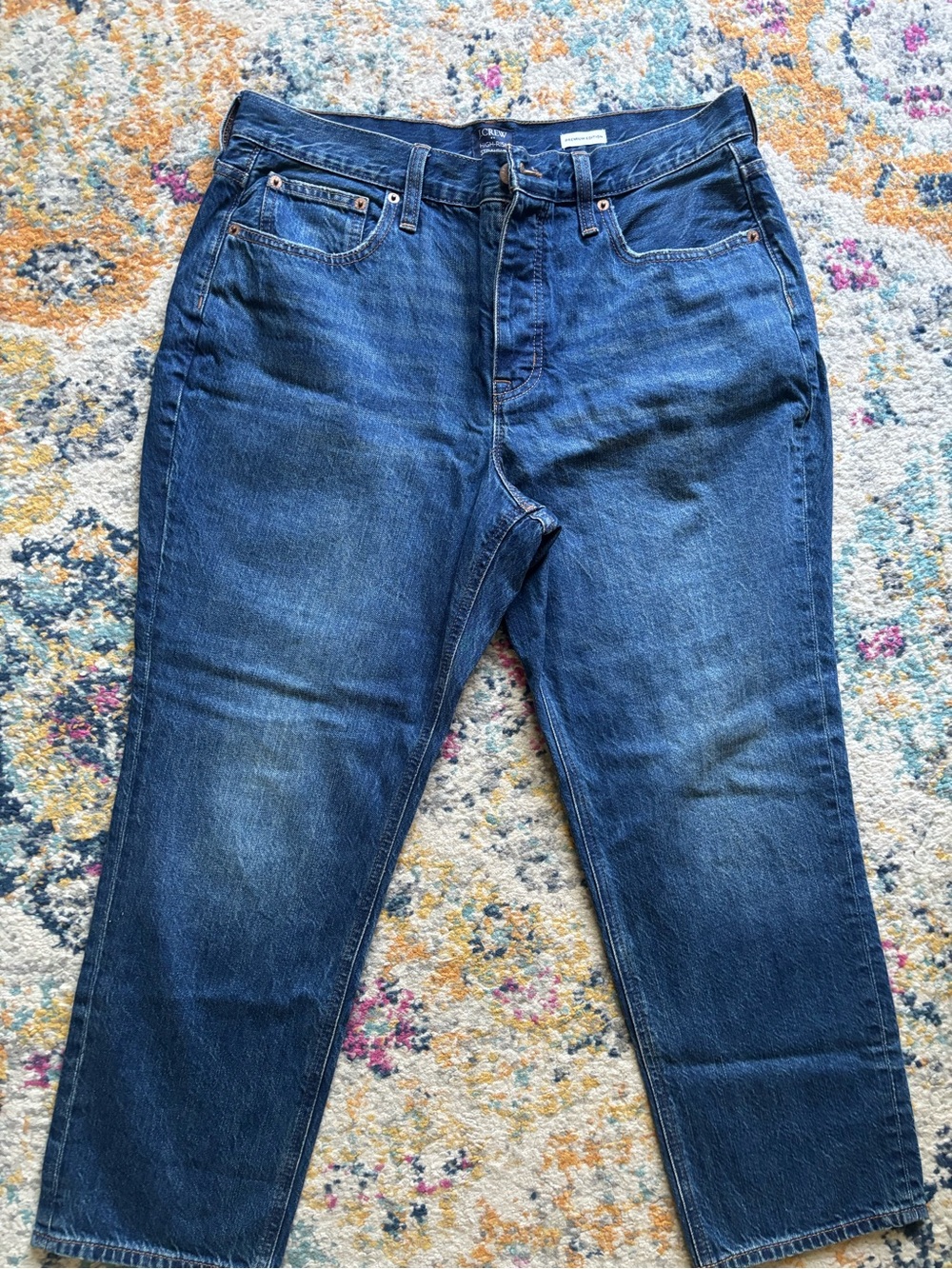 J. Crew women’s Slim Straight Blue Denim Jeans